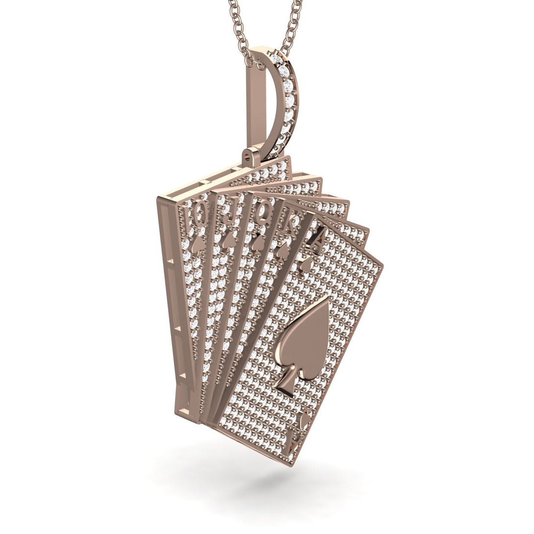 Royal Flush Poker Diamond Necklace - Jose No. 2