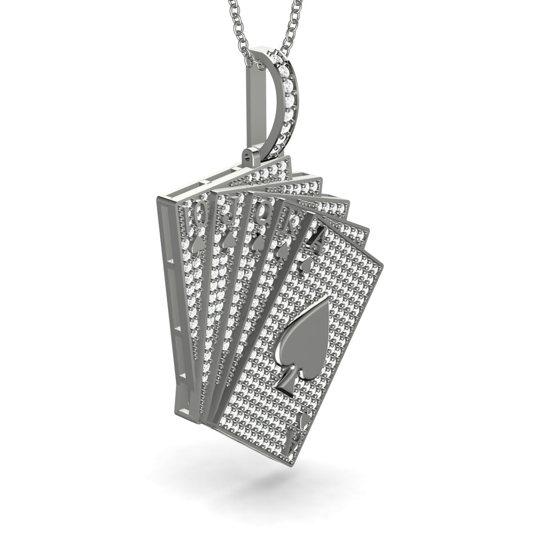 Royal Flush Poker Diamond Necklace - Jose No. 3