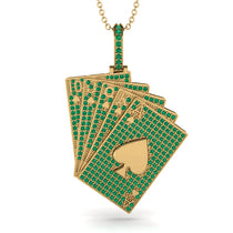 Royal Flush Poker Emerald Necklace - Jose No. 4 image 1