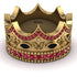 Royal Ruby Crown Ring For Men - Harold No. 52