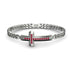 Ruby Cross Men Chain Bracelet - Nicholas No. 12 image 3