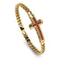 Ruby Cross Men Chain Bracelet - Nicholas No. 10