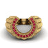 Ruby Men Horseshoe Luck Ring - Gerald No. 10