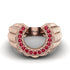 Ruby Men Horseshoe Luck Ring - Gerald No. 11