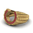 Ruby Men Horseshoe Luck Ring - Gerald No. 10