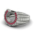 Ruby Men Horseshoe Luck Ring - Gerald No. 12