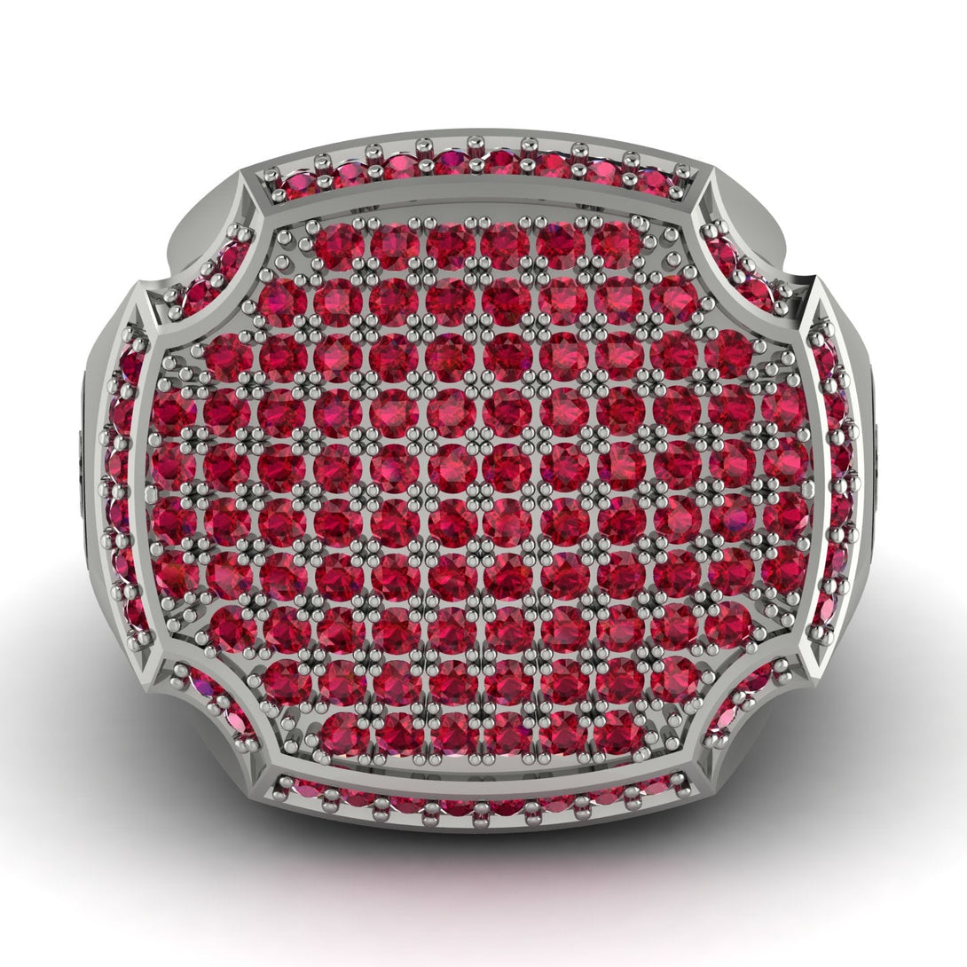 Ruby Men Signet Ring - Carl No. 15