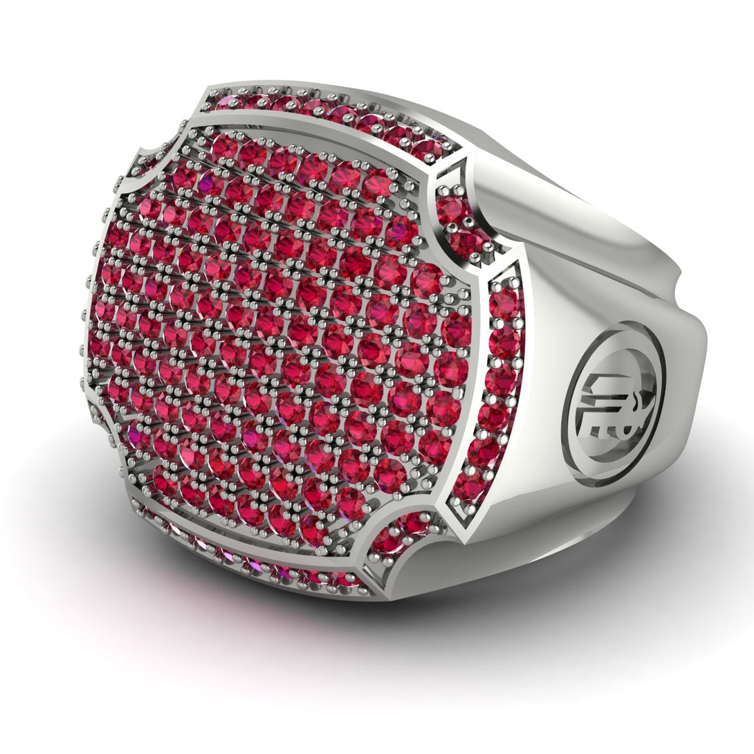 Ruby Men Signet Ring - Carl No. 15