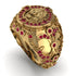 Robert Custom Ruby Royal Lion Men Signet Ring - Terry No. 100