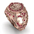 Ruby Royal Lion Men Signet Ring - Terry No. 11