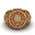 Ruby Royal Lion Men Signet Ring - Terry No. 10