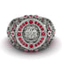Ruby Royal Lion Men Signet Ring - Terry No. 12