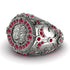 Ruby Royal Lion Men Signet Ring - Terry No. 12