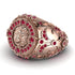 Ruby Royal Lion Men Signet Ring - Terry No. 11 image 8