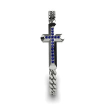 Sapphire Cross Men Chain Bracelet - Nicholas No. 15 image 1