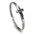 Sapphire Cross Men Chain Bracelet - Nicholas No. 15