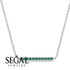 Short Line Emerald Necklace - Elsie No. 6 image 4