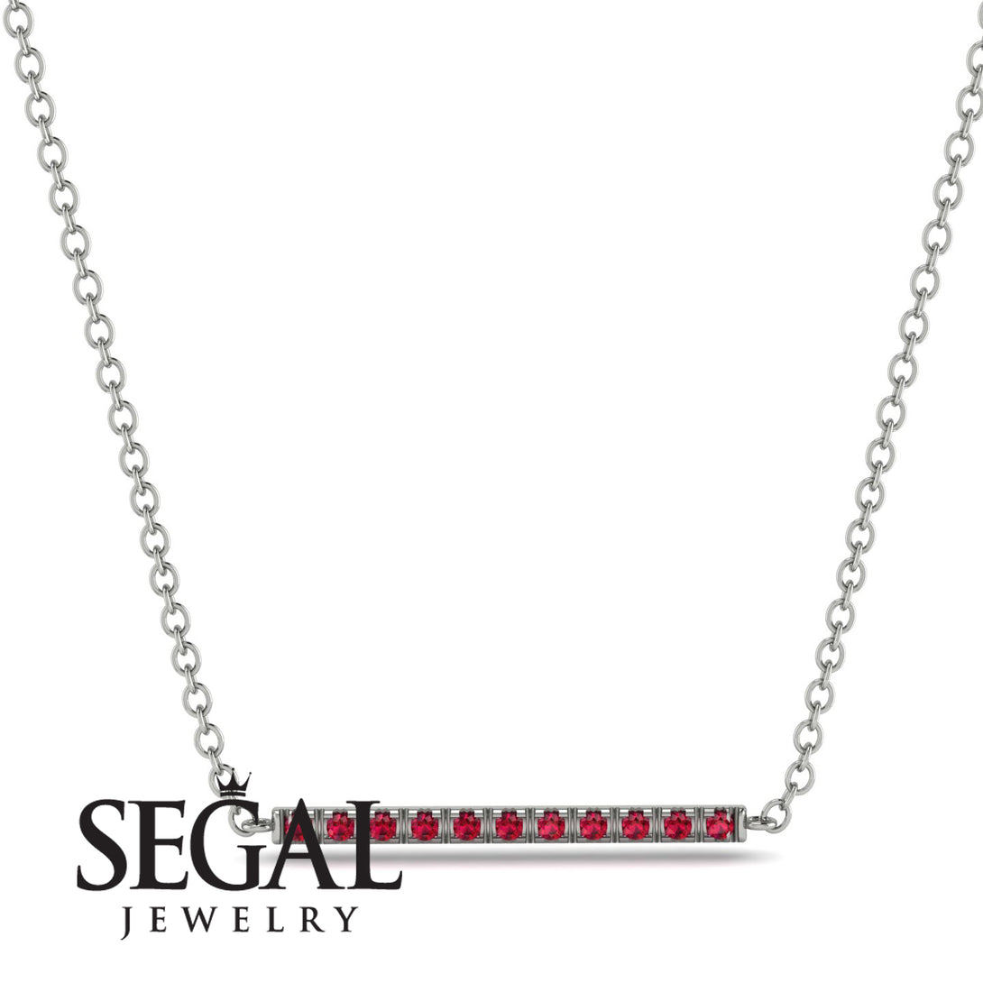 Short Line Ruby Necklace - Elsie No. 12