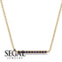 Short Line Sapphire Necklace - Elsie No. 13