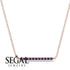 Short Line Sapphire Necklace - Elsie No. 14 image 4