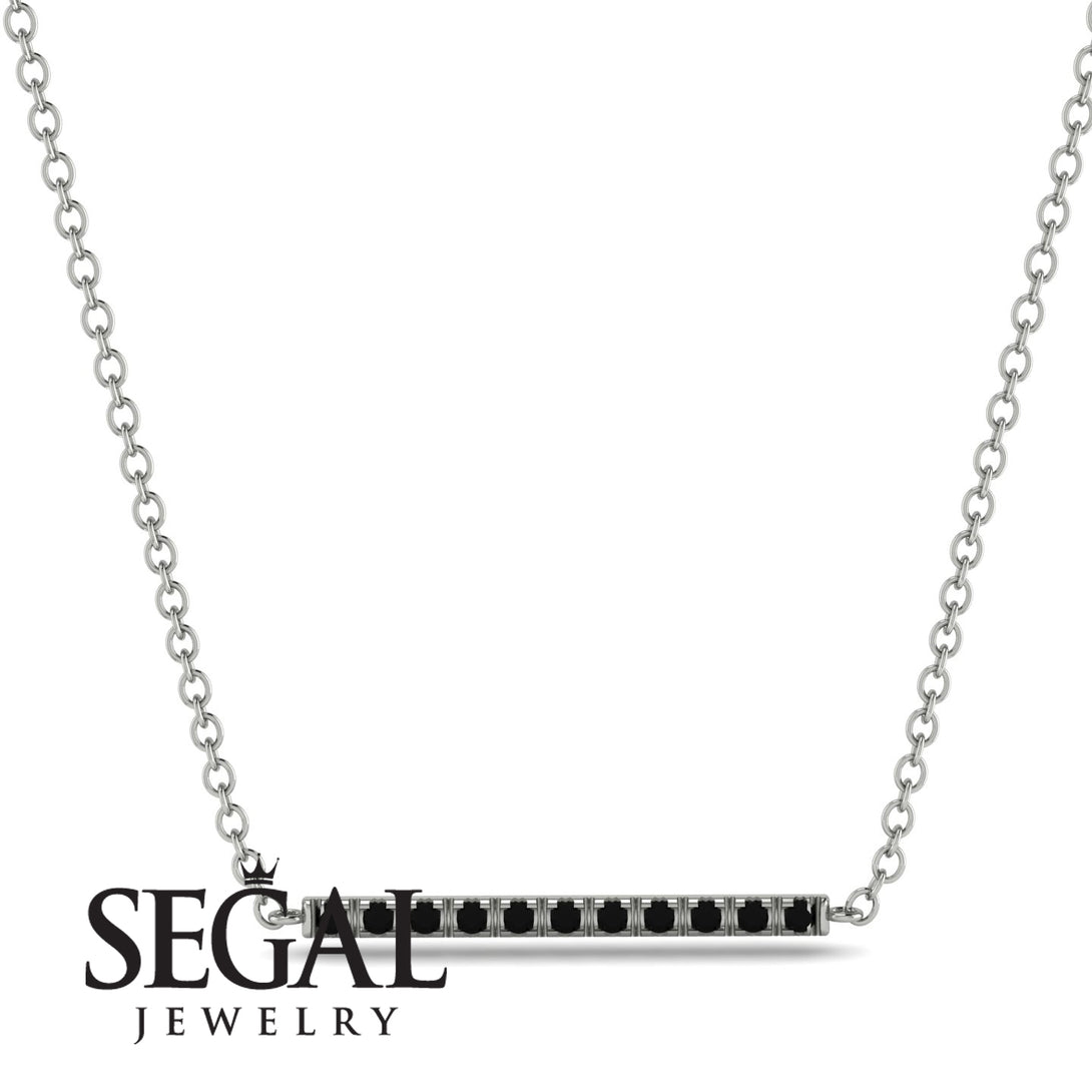 Short Line Black Diamond Necklace - Elsie No. 9