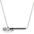 Short Line Black Diamond Necklace - Elsie No. 9