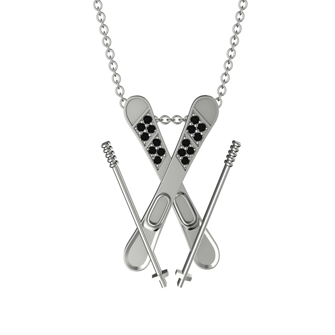 Skis Black Diamond Necklace - Zachary No. 9