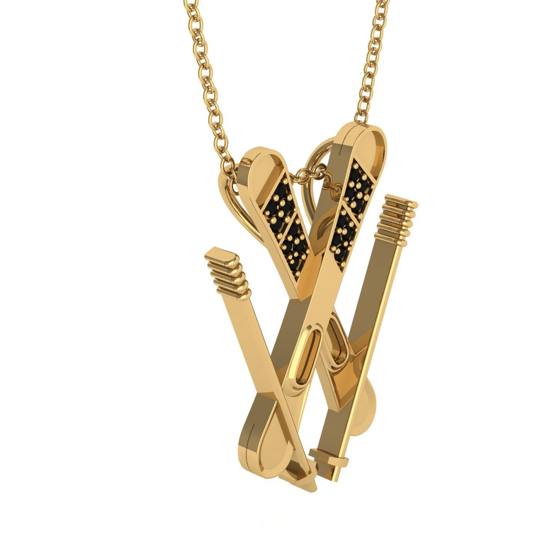 Skis Black Diamond Necklace - Zachary No. 7