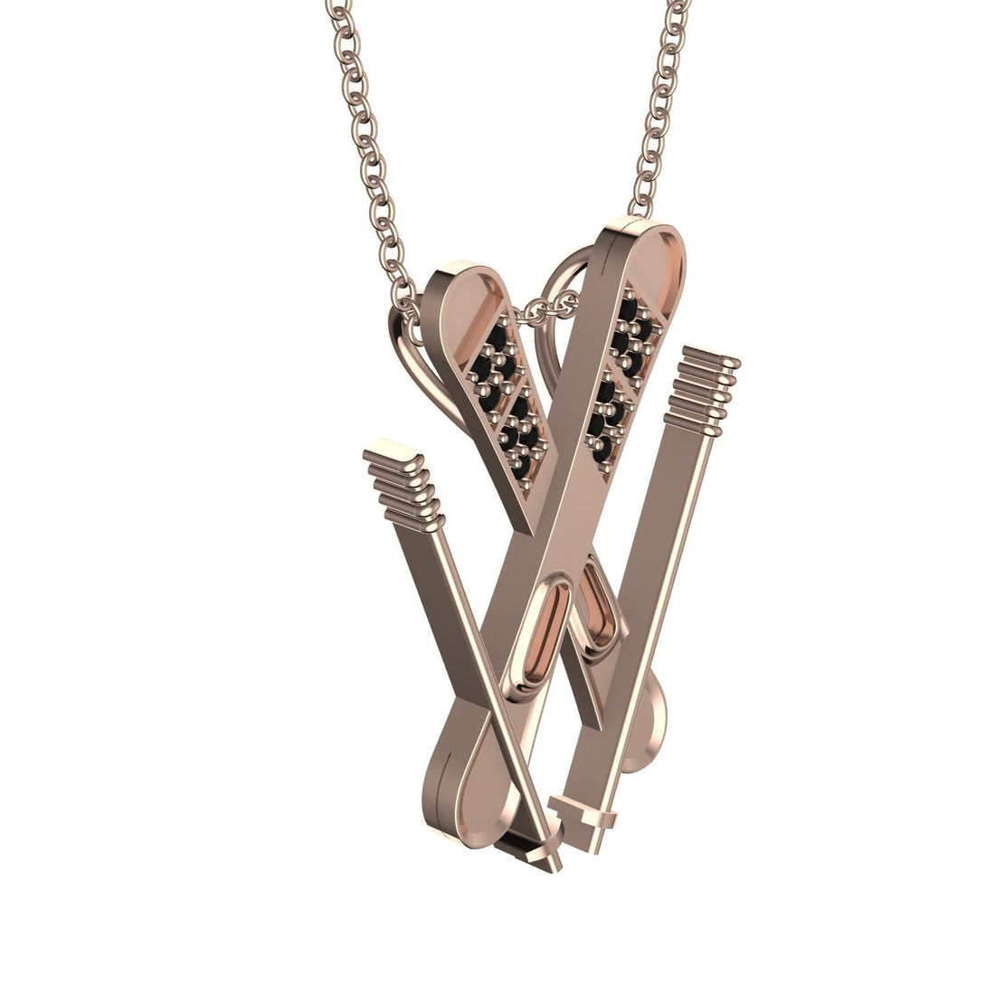 Skis Black Diamond Necklace - Zachary No. 8