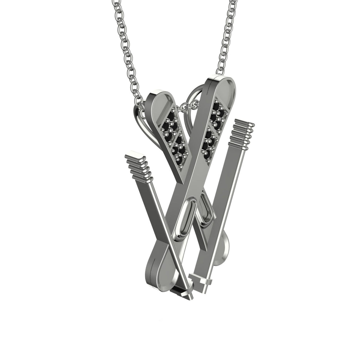 Skis Black Diamond Necklace - Zachary No. 9