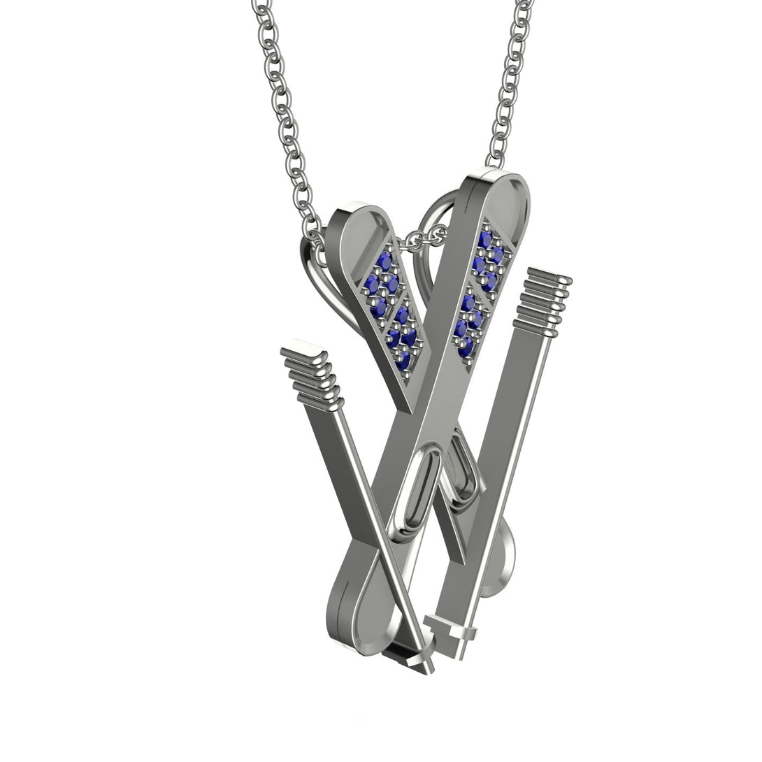 Skis Sapphire Necklace - Zachary No. 15