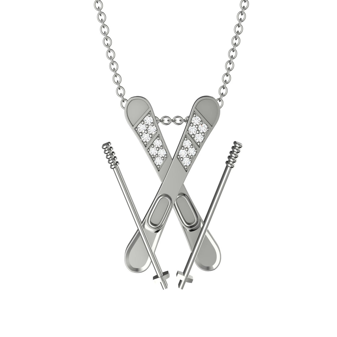 Skis Diamond Necklace - Zachary No. 3
