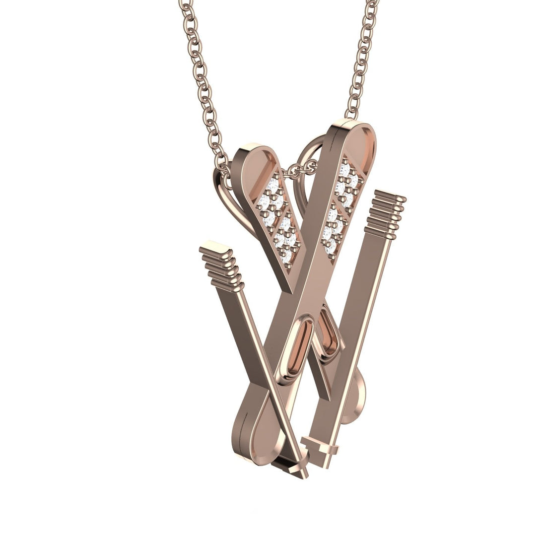 Skis Diamond Necklace - Zachary No. 2