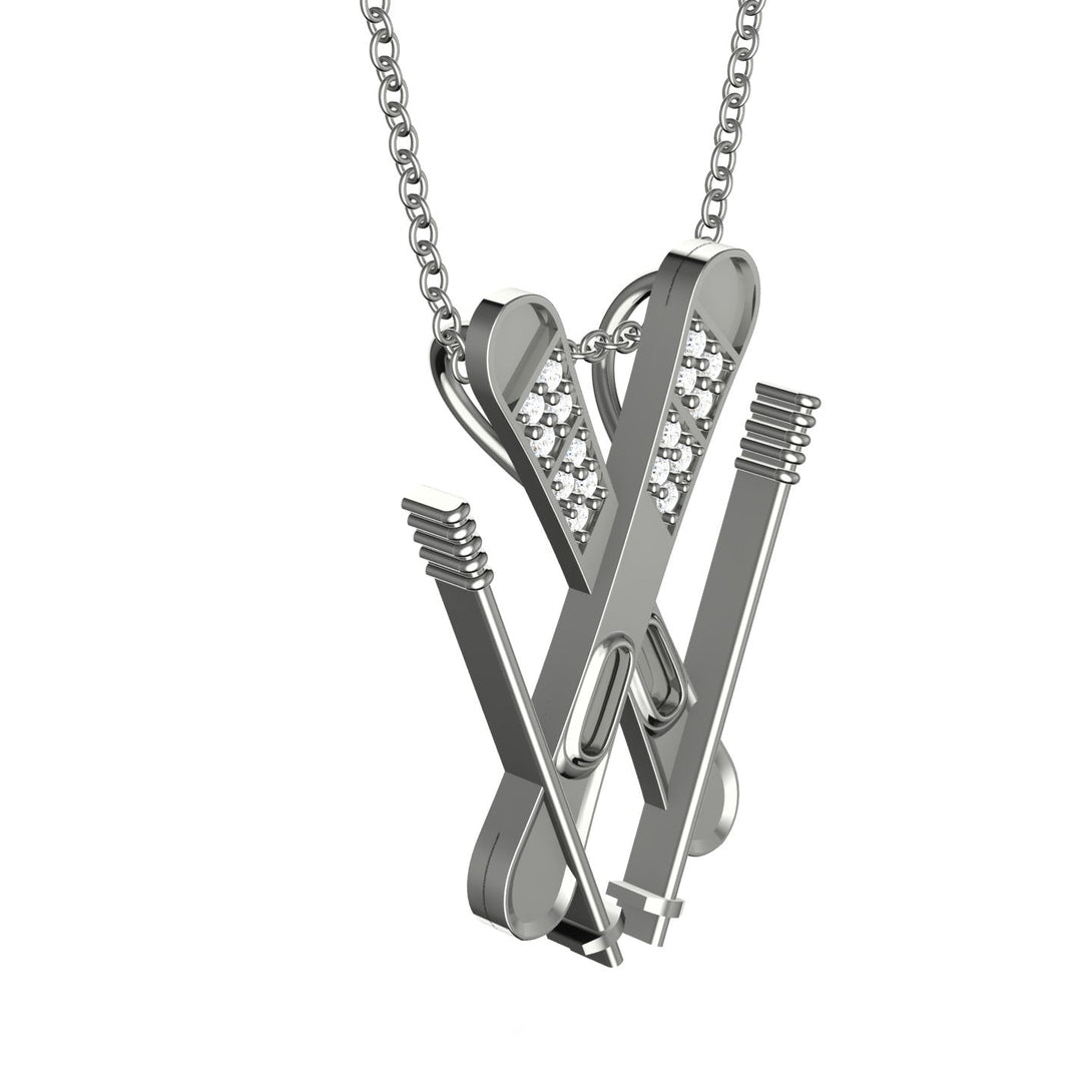Skis Diamond Necklace - Zachary No. 3