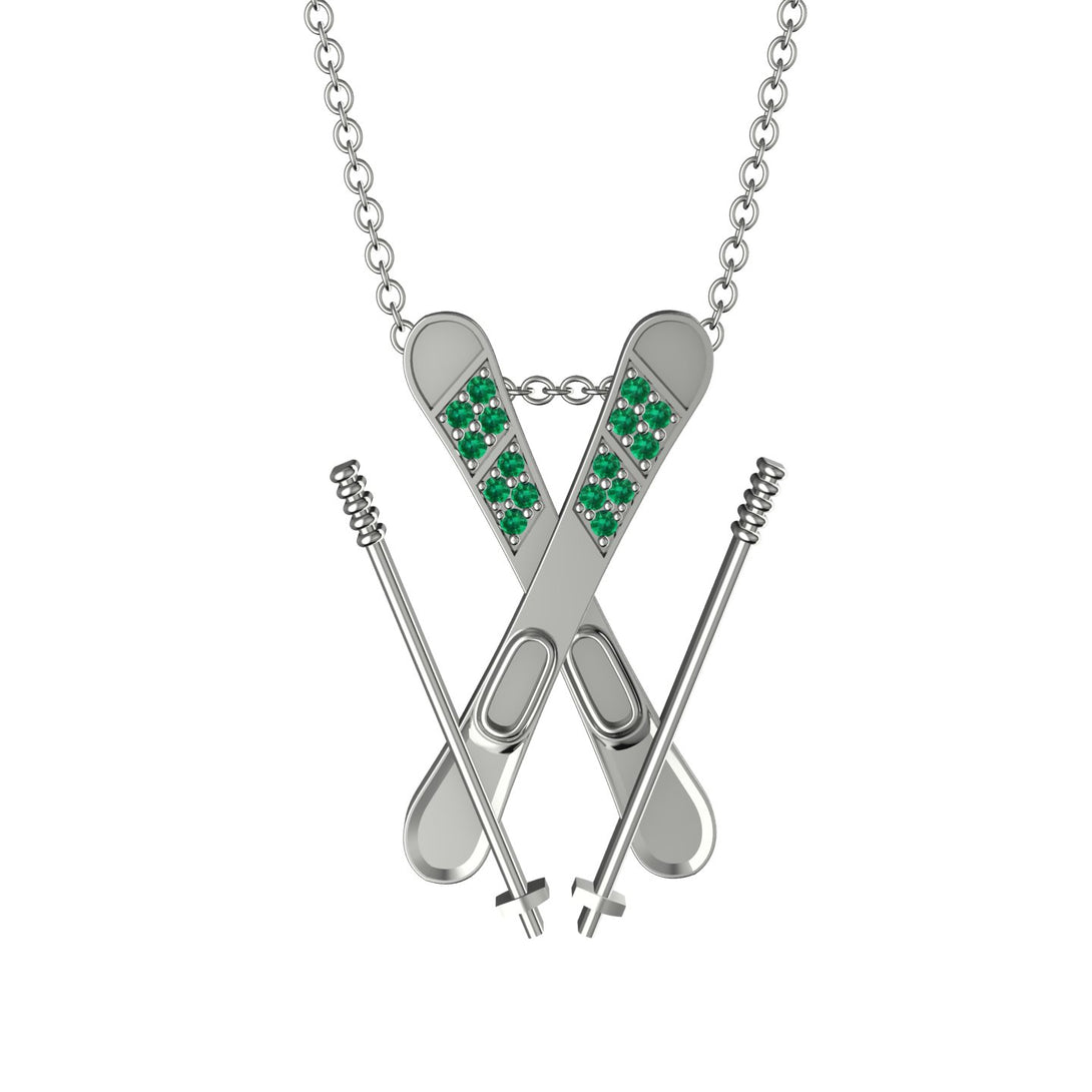 Skis Emerald Necklace - Zachary No. 6