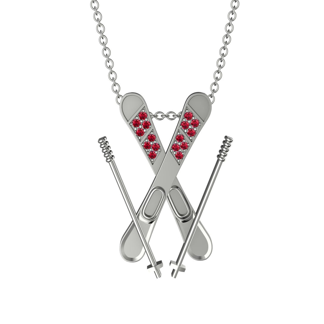 Skis Ruby Necklace - Zachary No. 12
