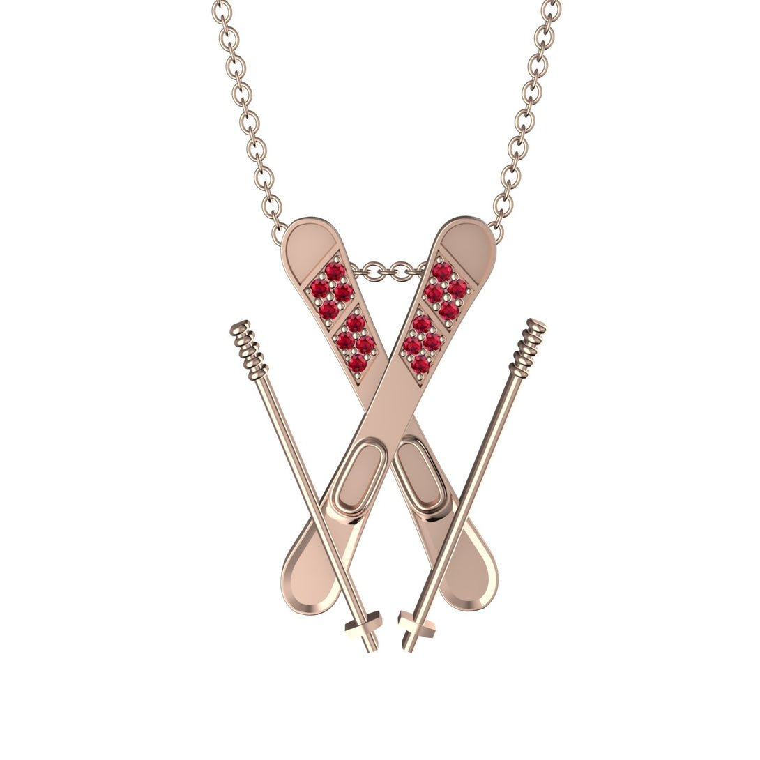 Skis Ruby Necklace - Zachary No. 11