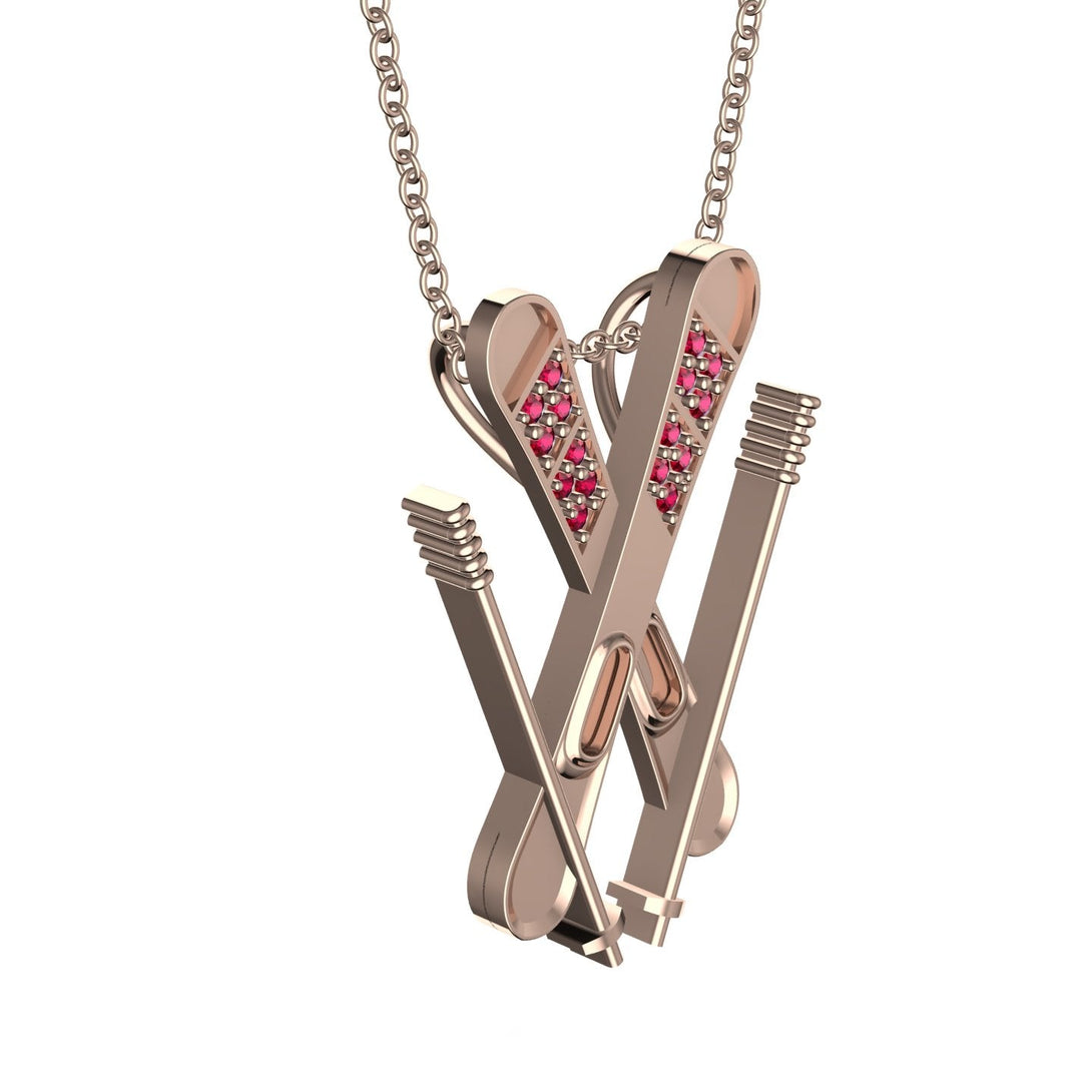 Skis Ruby Necklace - Zachary No. 11