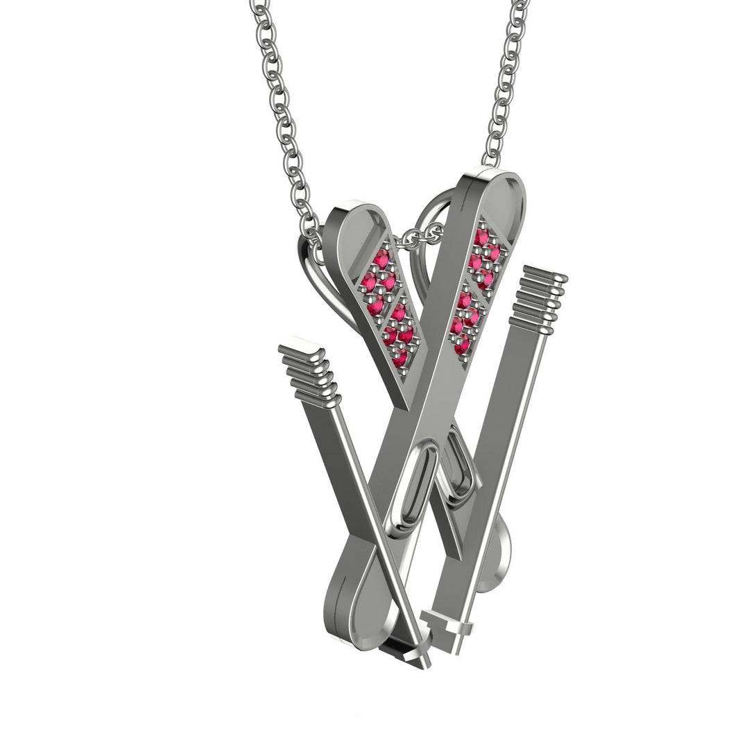 Skis Ruby Necklace - Zachary No. 12