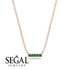Small Emerald Necklace Bar With - Zahra No. 5