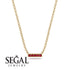 Small Ruby Necklace Bar With - Zahra No. 10