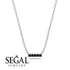 Small Black Diamond Necklace Bar With - Zahra No. 9 image 4