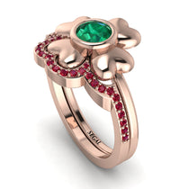 Solid Clower Flower Emerald Bridal Set - Christine No. 50 image 1