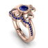 Solid Clower Flower Sapphire Bridal Set - Christine No. 74 image 1