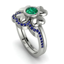 Solid Clower Flower Emerald Bridal Set - Christine No. 66 image 1