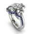 Solid Clower Flower Diamond Bridal Set - Christine No. 63