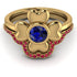 Solid Clower Flower Sapphire Bridal Set - Christine No. 58 image 2