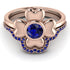 Solid Clower Flower Sapphire Bridal Set - Christine No. 74 image 2