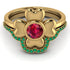 Solid Clower Flower Ruby Bridal Set - Christine No. 25 image 2