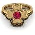 Solid Clower Flower Ruby Bridal Set - Christine No. 40 image 2